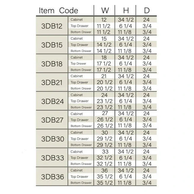 Smokey Ash Three Drawer Base