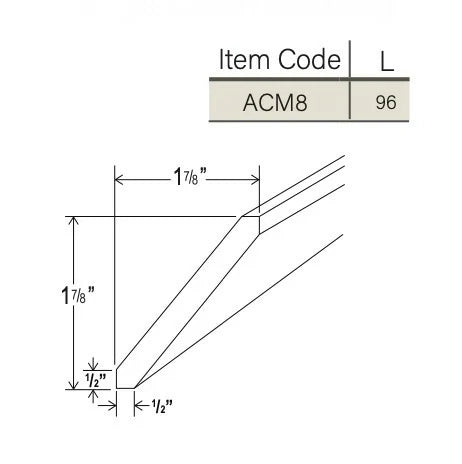 Shaker Gray Angle Crown Moulding