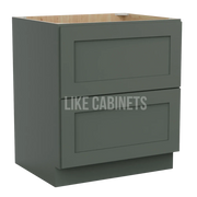 Aston Green Two Drawer Base