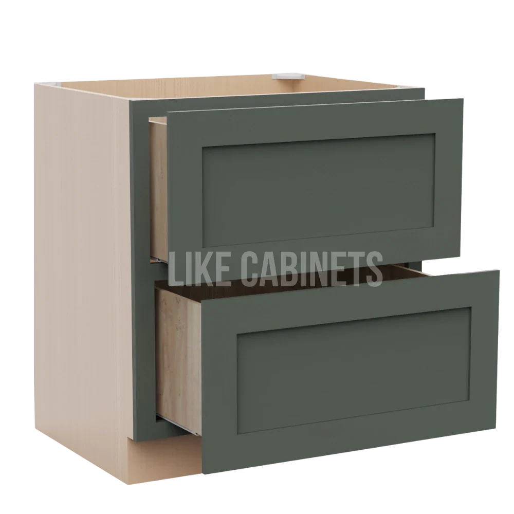 Aston Green Two Drawer Base