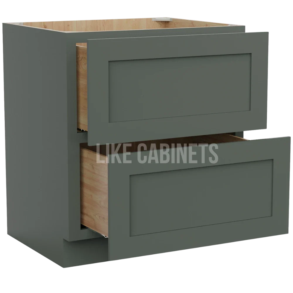 Aston Green Two Drawer Base