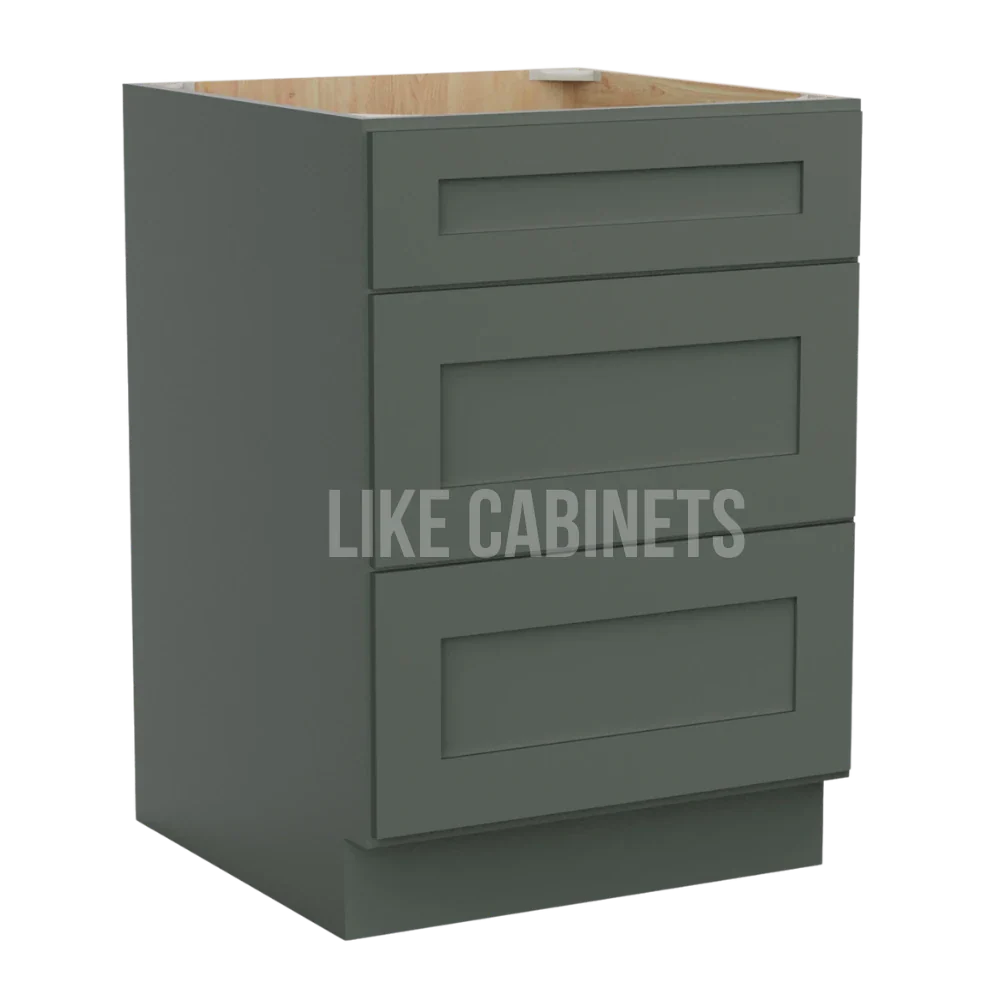 Aston Green Three Drawer Base