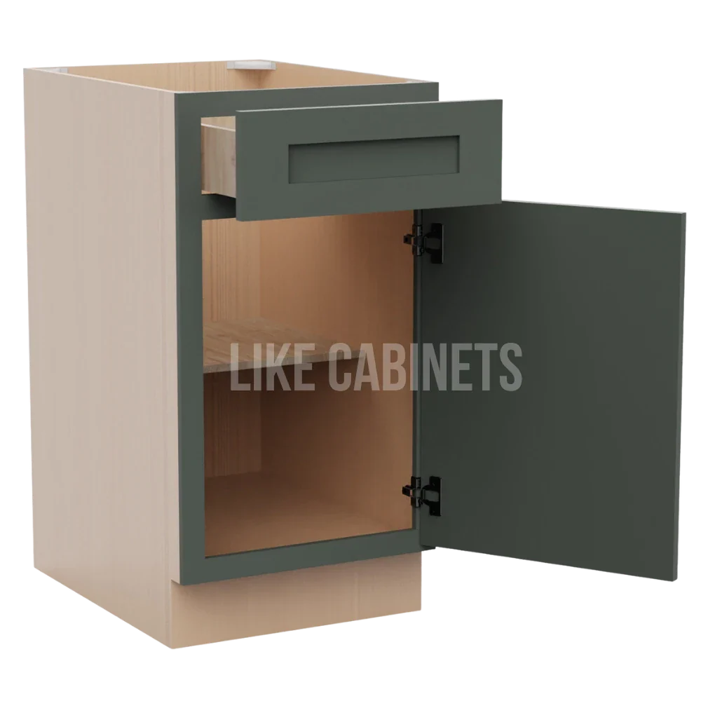 Aston Green Cabinet with Single Door & Drawer