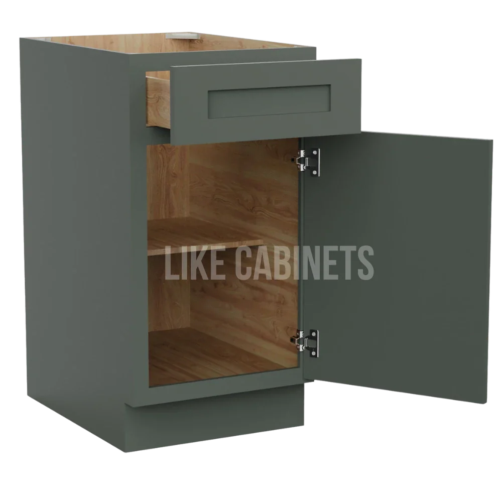 Aston Green Cabinet with Single Door & Drawer