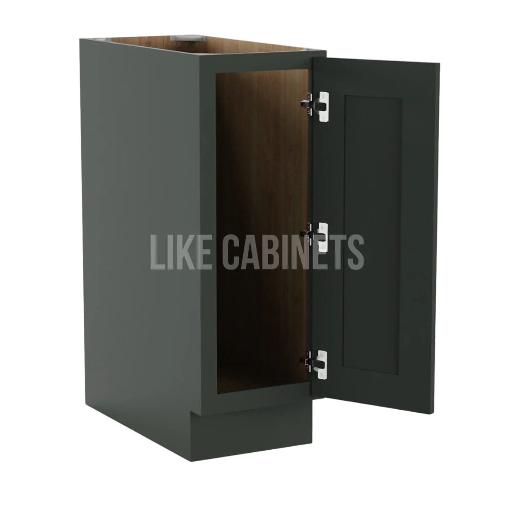 Aston Green Shaker Full Height Single Door Base Cabinet