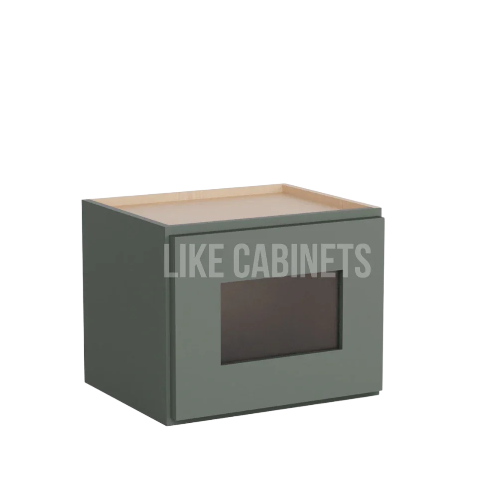 Aston Green 12'' H Single Door Wall Cabinet with Glass Door