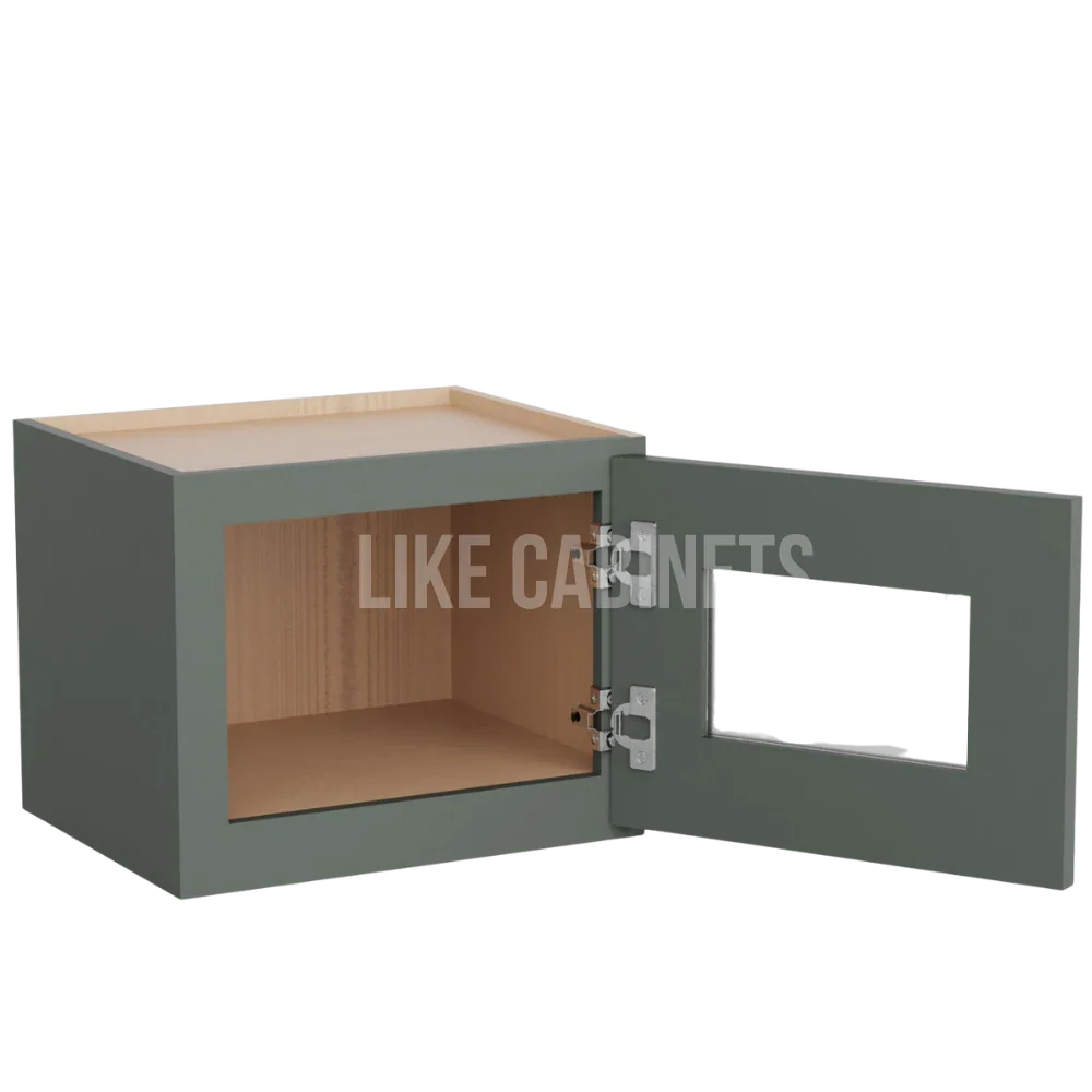 Aston Green 12'' H Single Door Wall Cabinet with Glass Door