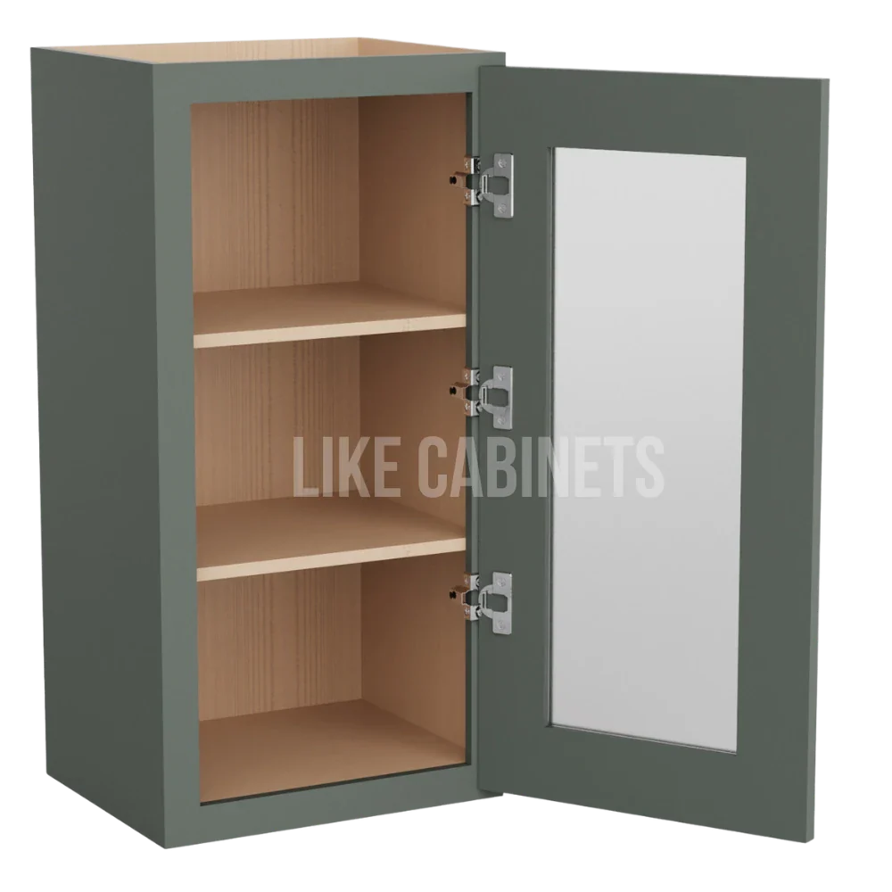Aston Green 30'' H Single Door Wall Cabinet with Glass Door