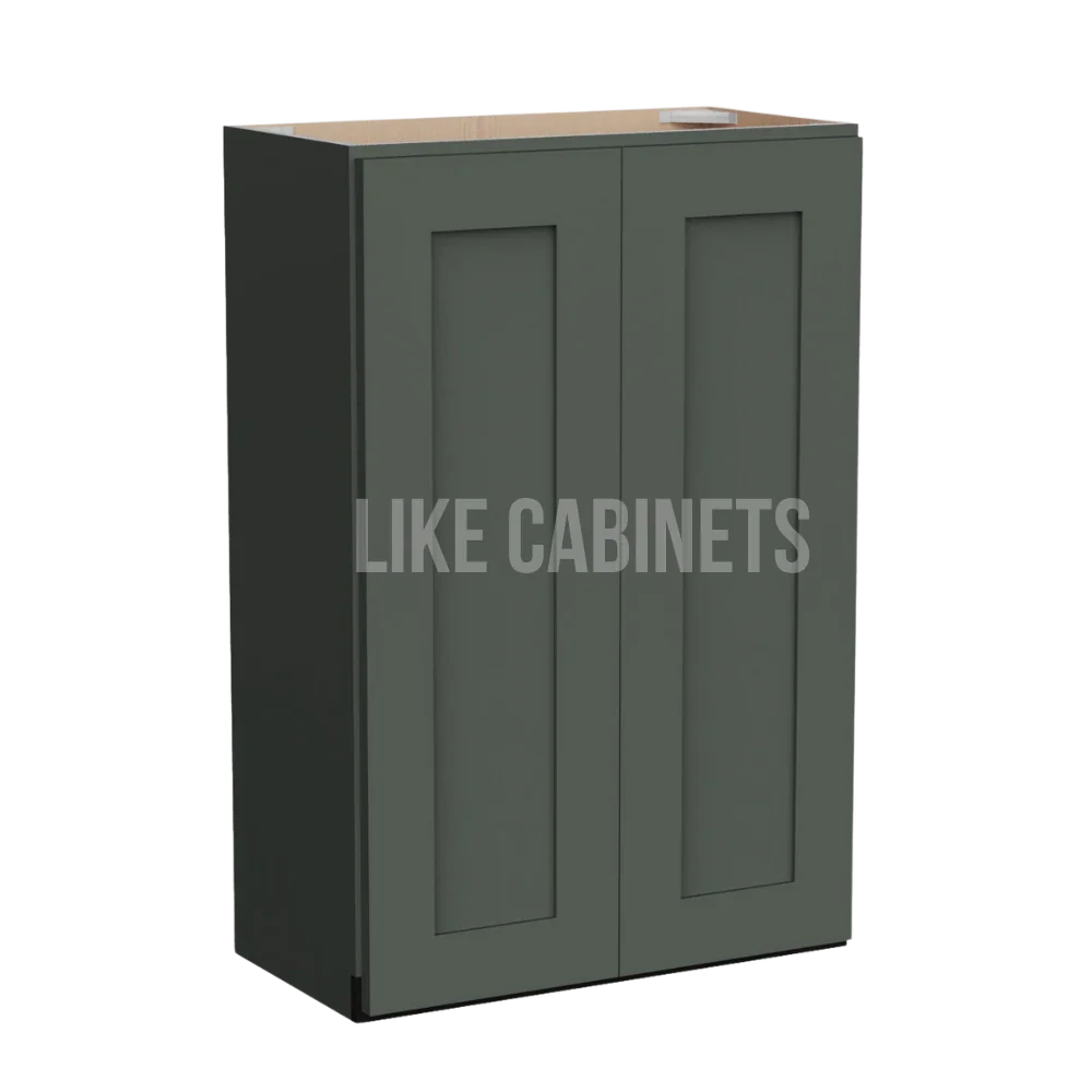 Aston Green Shaker Double Door Wall Cabinets 36''H, 12''D
