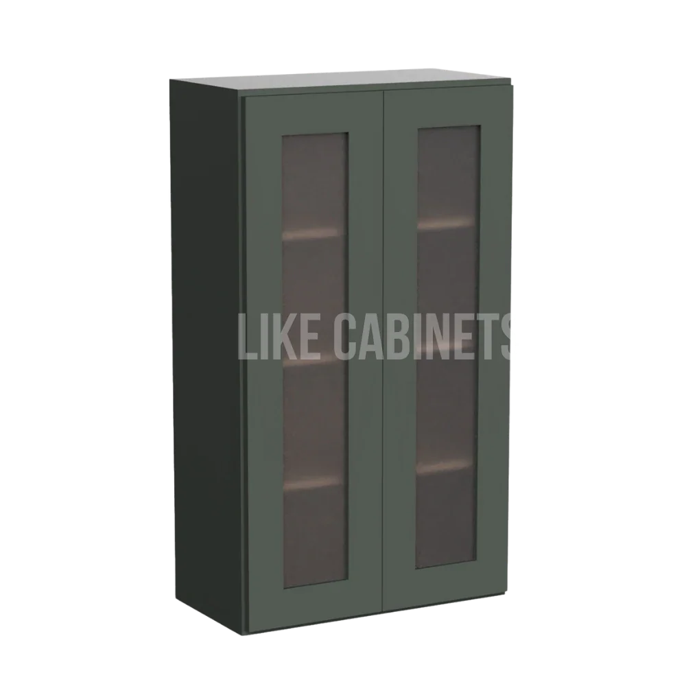 Aston Green 42'' H Double Door Wall Cabinet with Glass Doors