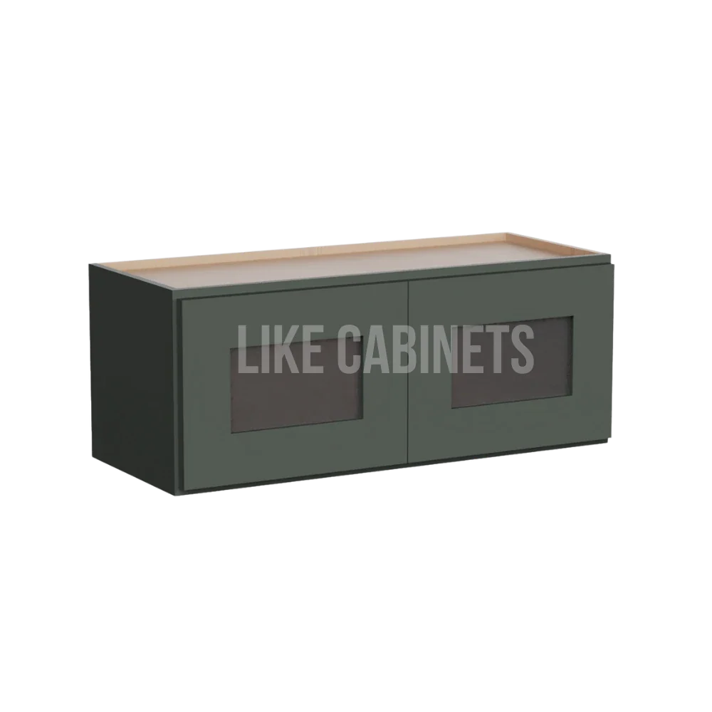 Aston Green 18'' H Double Door Wall Cabinet With Glass Doors