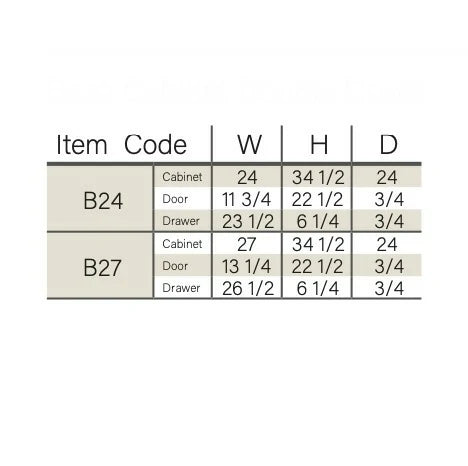 Charleston White Base Cabinet with Double Doors & Single Drawer