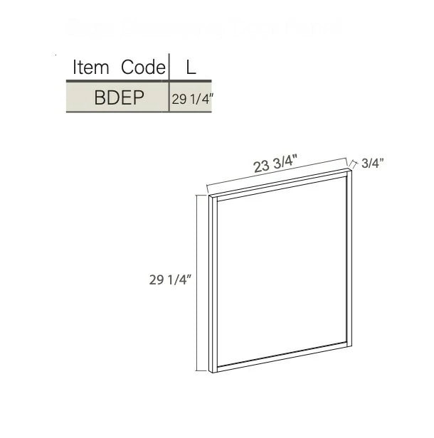Dove White Slim Shaker Base Decorative Door Panel