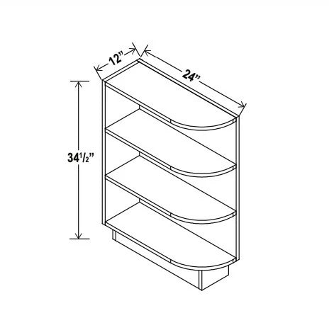 Aston Green Base End Shelf (Reversible)
