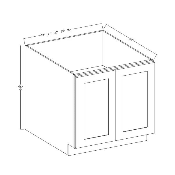 Smokey Ash Base Cabinet Base Cabinet Full Height Door