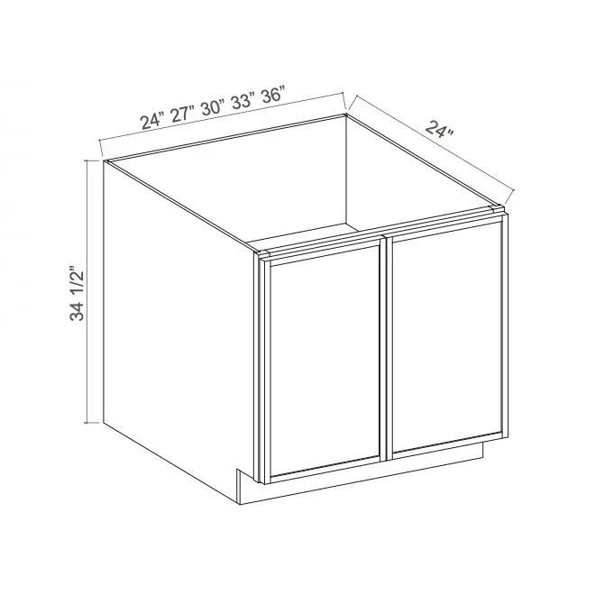 Slim Aston Green Base Cabinet Base Cabinet Full Height Door
