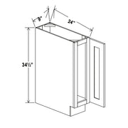 Expresso Shaker Full Height Single Door Base Cabinet