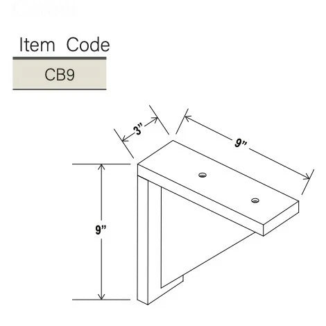 Aston Green Shaker Cabinet Corbel 9''H