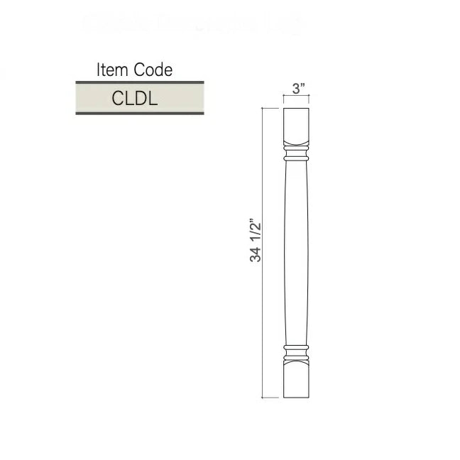 Dove White Slim Shaker Classic Decorative Leg