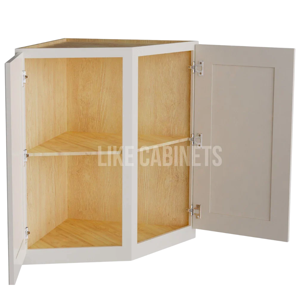 Charleston White Raised Panel Base End Cabinet