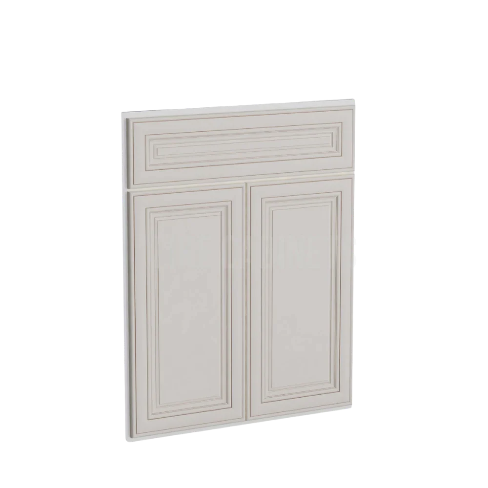 Charleston White Raised Panel Corner Sink Base Front