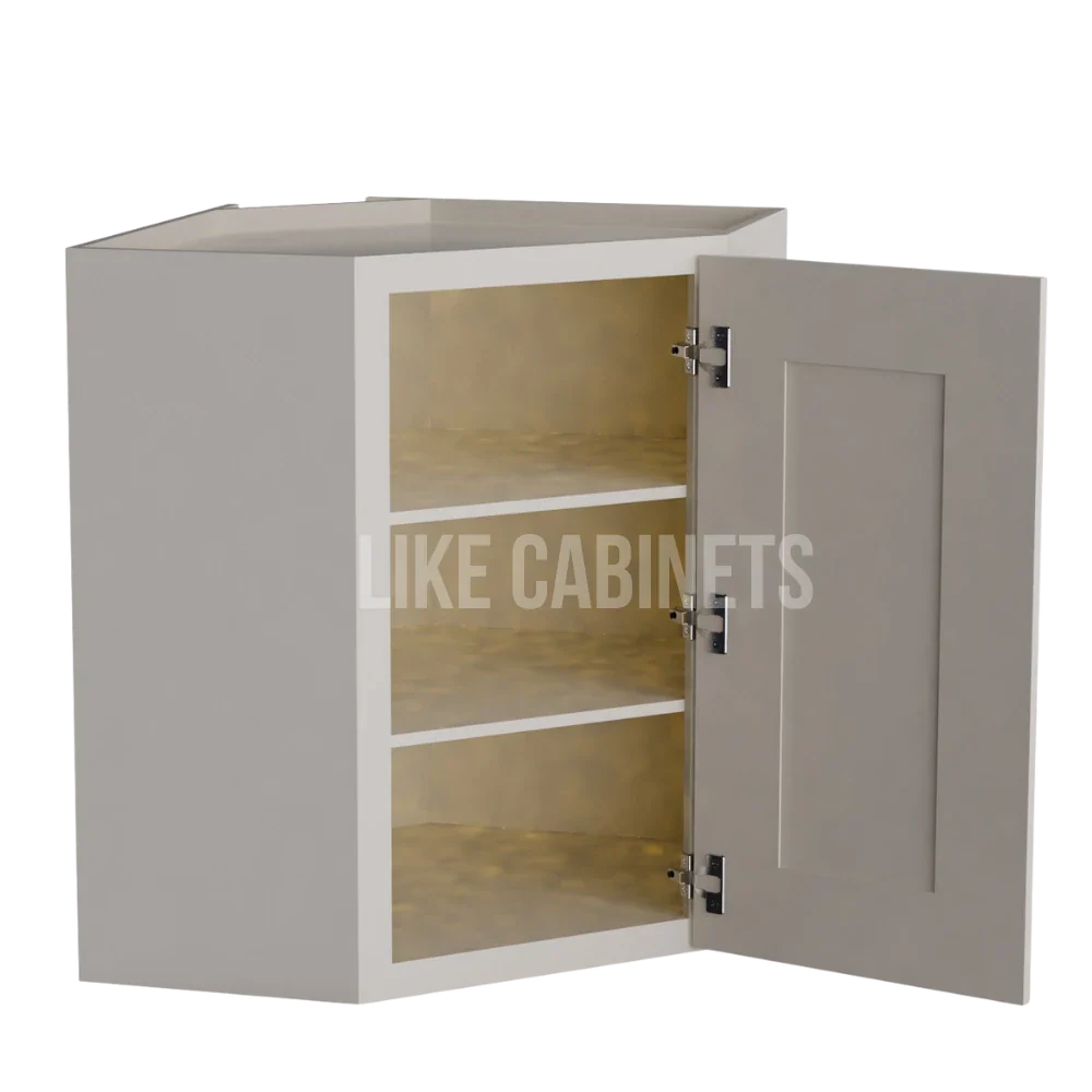 Charleston White Raised Panel 24'' Diagonal Corner Wall Cabinet