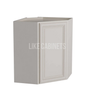 Charleston White Raised Panel 24'' W Diagonal Corner Wall Cabinet