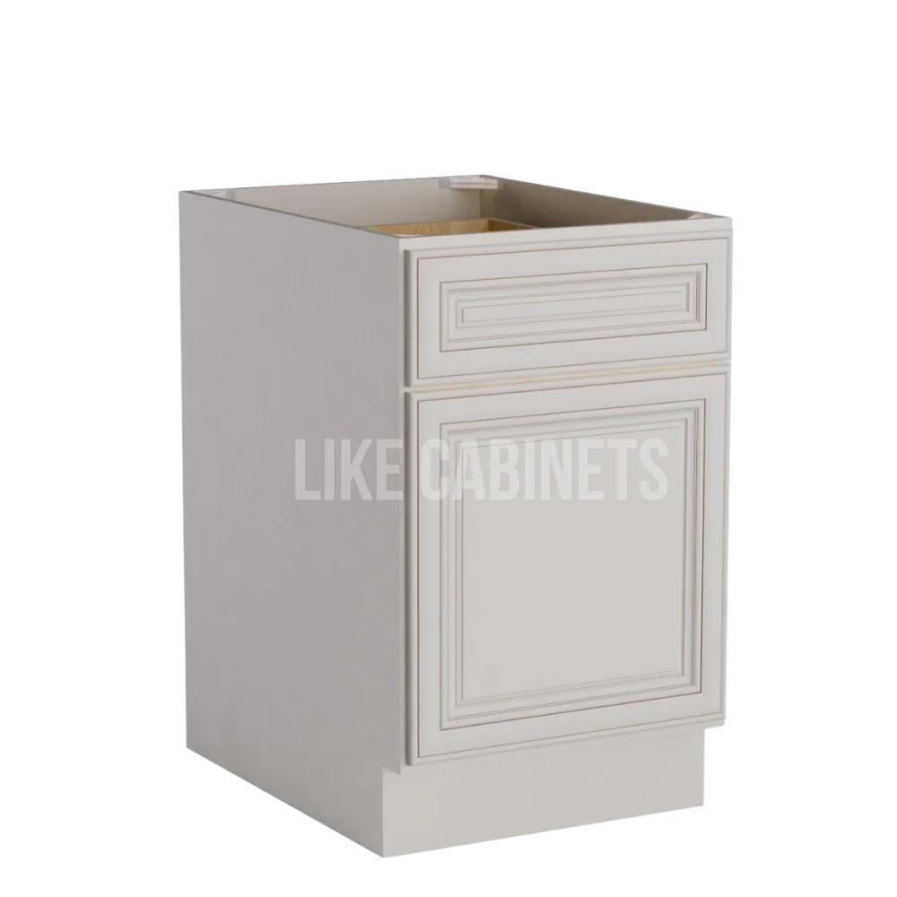 Charleston White Raised Panel Office Base Cabinet