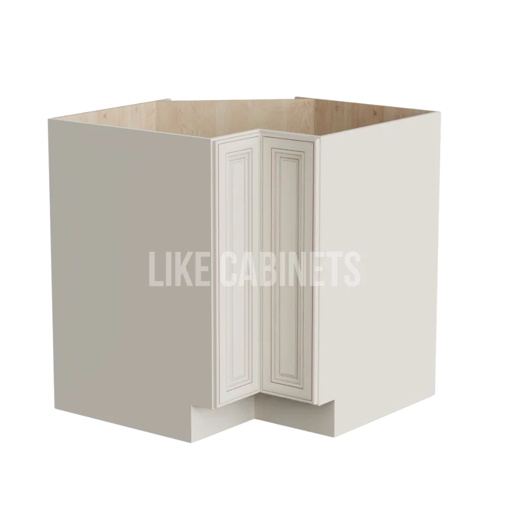 Charleston White Raised Panel Lazy Susan Base Cabinet