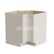 Charleston White Raised Panel Lazy Susan Base Cabinet