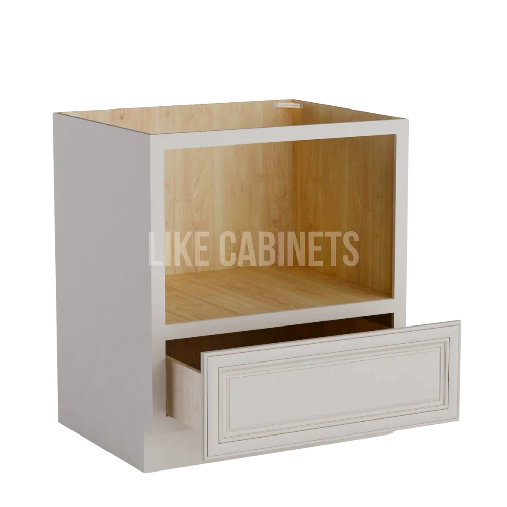 Charleston White Microwave Base Cabinet with Single Drawer