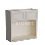 Charleston White Raised Panel Microwave Wall Cabinet