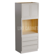 Charleston White Raised Panel 33'' W Oven Pantry Cabinet