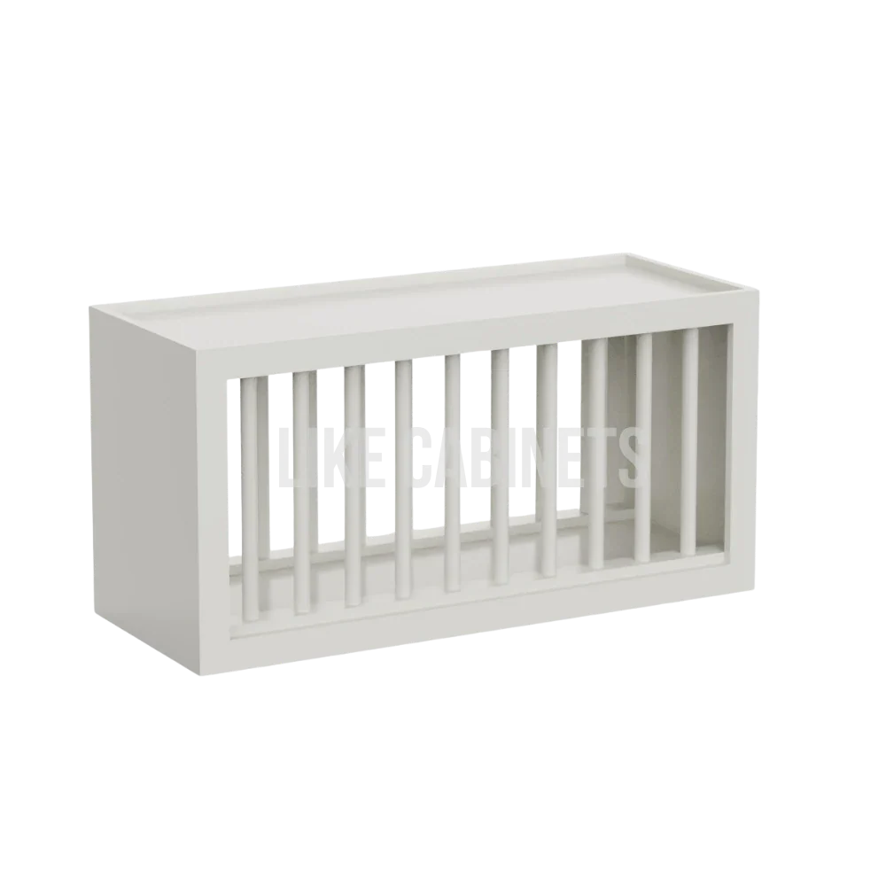 Charleston White Raised Panel Plate Rack