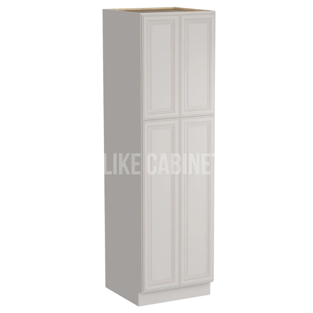 Charleston White Raised Panel 24'' W Utility Pantry Cabinet