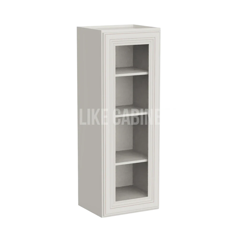 Charleston White Raised Panel 42'' H Single Door Wall Cabinet with Glass Door