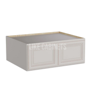 Charleston White 30'' W Refrigerator Wall Cabinet 24'' Deep