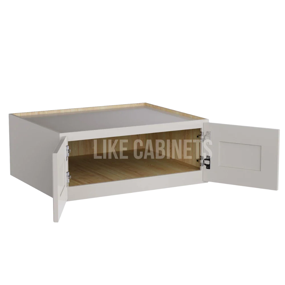 Charleston White 30'' W Refrigerator Wall Cabinet 24'' Deep