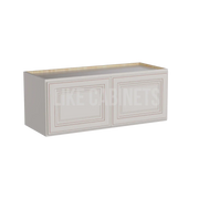 Charleston White Raised Panel 15'' H Double Door Wall Cabinet