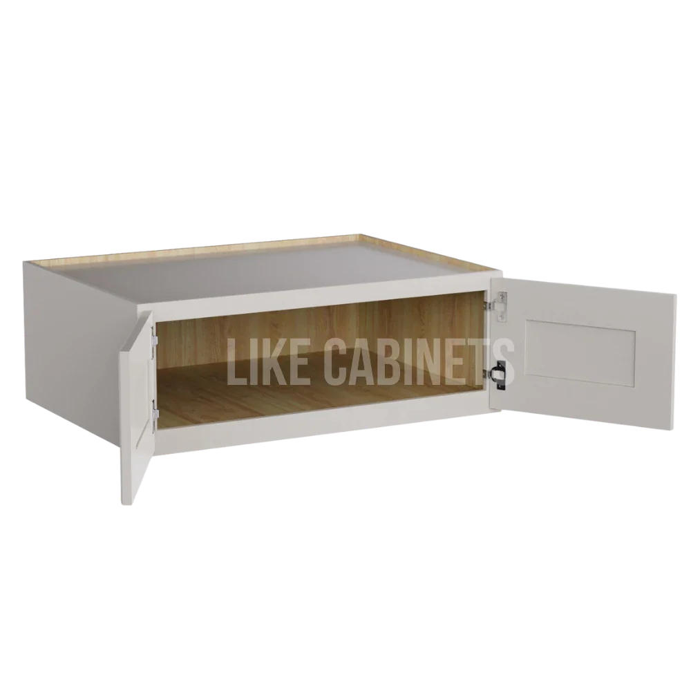 Charleston White 33'' W Refrigerator Wall Cabinet 24'' Deep