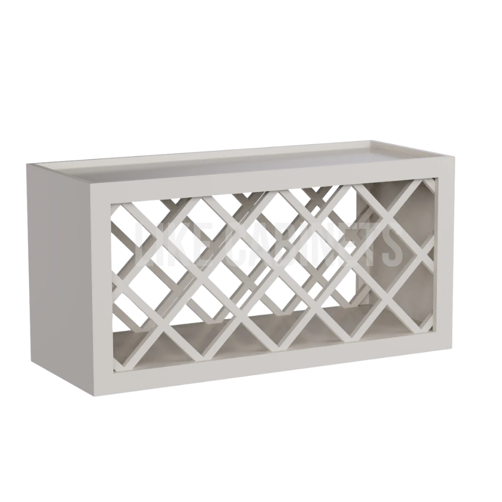 Charleston White Raised Panel Wine Rack