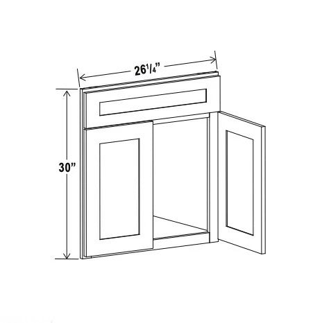 Aston Green Corner Sink Base Front