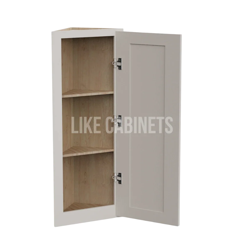 Double Dove White Angle Wall Cabinet