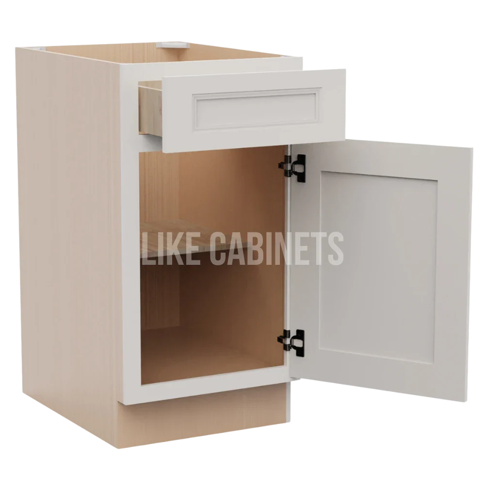 Double Dove White Cabinet with Single Door & Drawer