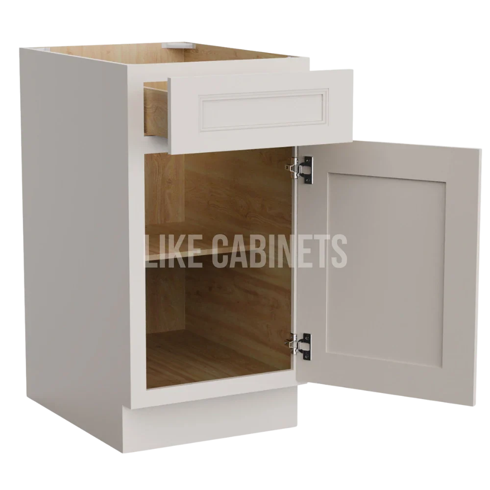 Double Dove White Cabinet with Single Door & Drawer