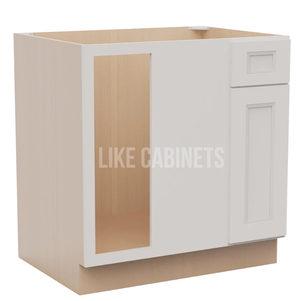 Double Dove White Blind Corner Base Cabinet (L/R interchangeable)