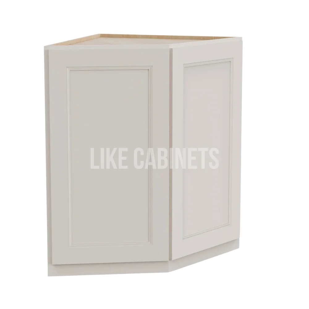 Double Dove White Base End Cabinet
