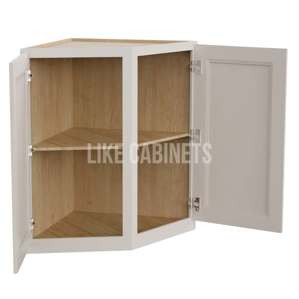 Double Dove White Base End Cabinet