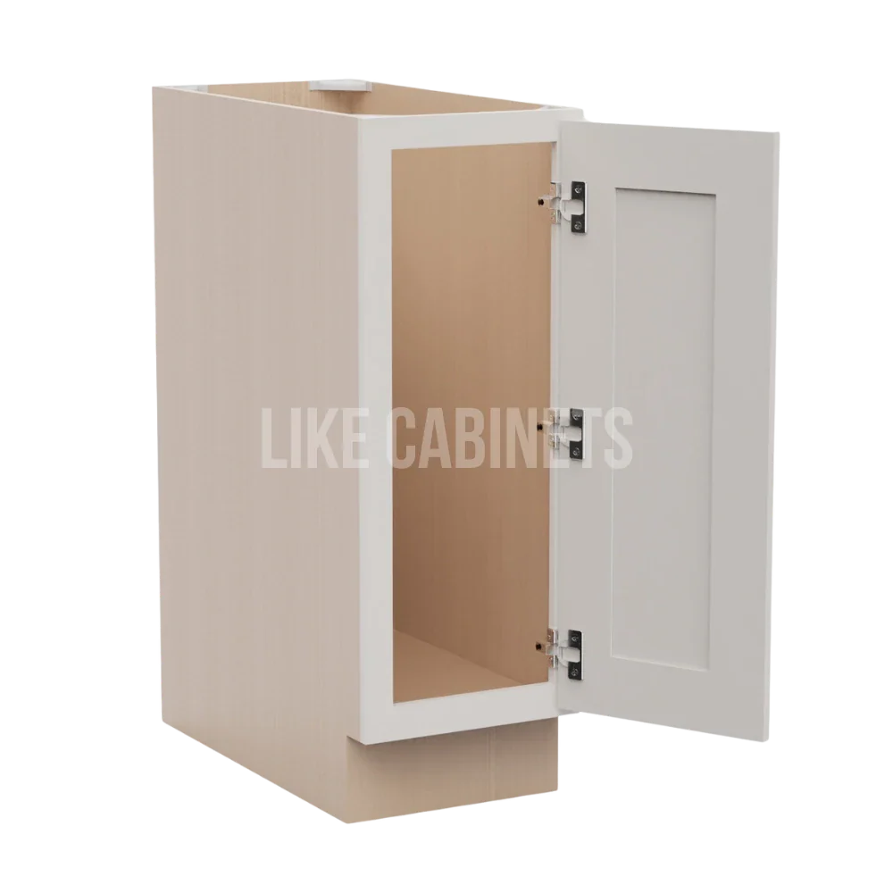 Double Dove White Full Height Single Door Base Cabinet