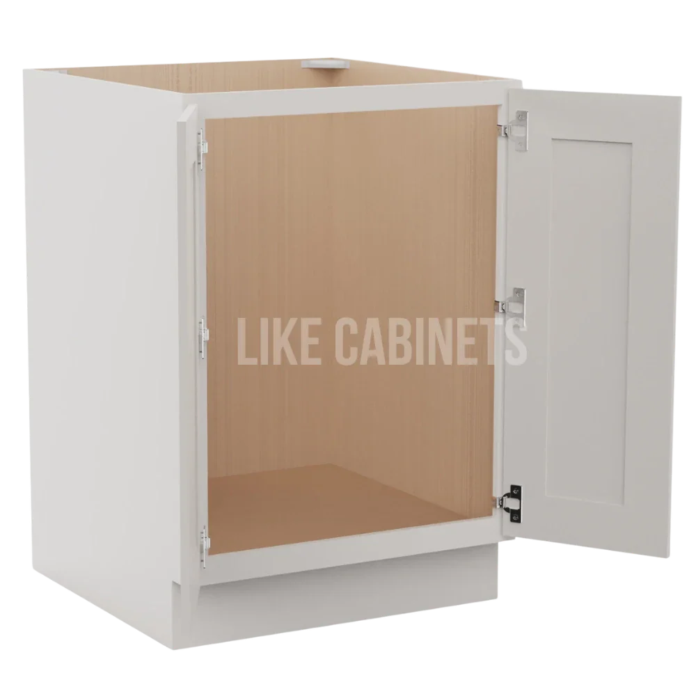 Double Dove White Base Cabinet Base Cabinet Full Height Door